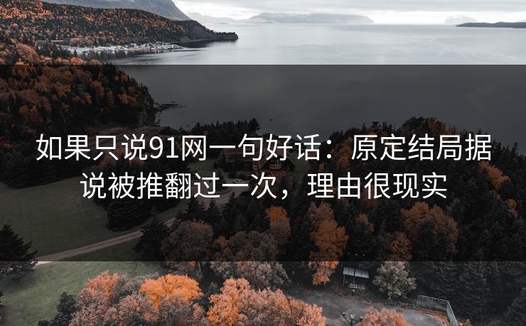如果只说91网一句好话：原定结局据说被推翻过一次，理由很现实