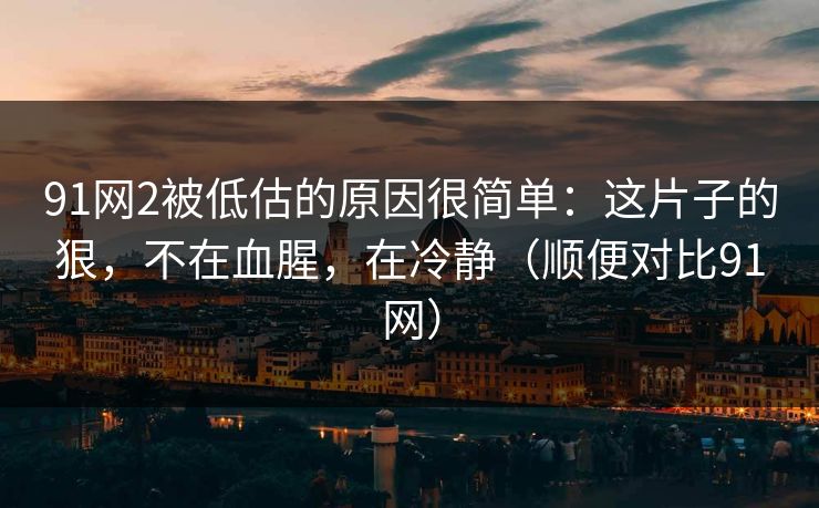 91网2被低估的原因很简单：这片子的狠，不在血腥，在冷静（顺便对比91网）