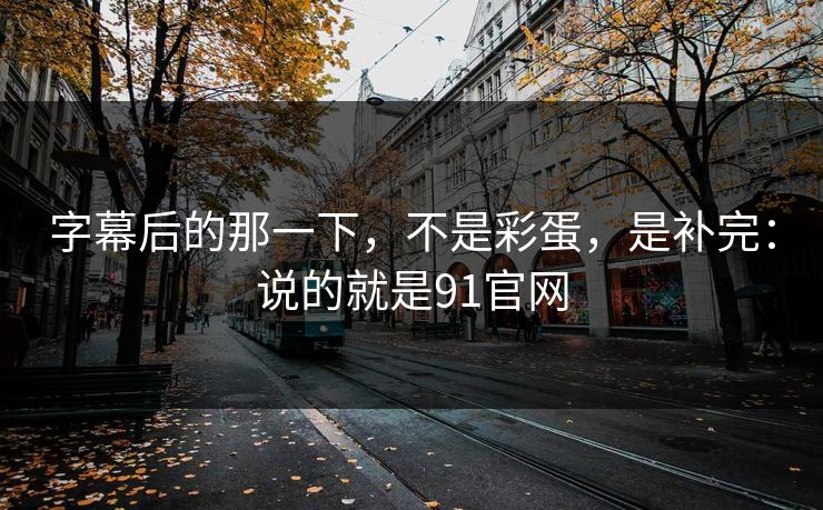 字幕后的那一下，不是彩蛋，是补完：说的就是91官网