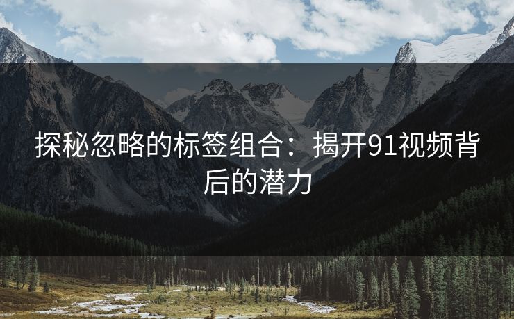 探秘忽略的标签组合：揭开91视频背后的潜力